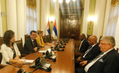 18 September 2018 National Assembly Deputy Speaker Veroljub Arsic in meeting with the Cape Verdean Minister of Foreign Affairs, Communities and Defence and Ambassador to Brussels 